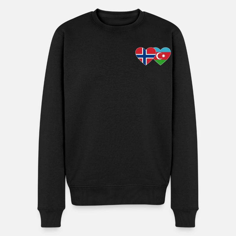 Norvège Drapeau azerbaïdjanais - Pull Premium bio Homme - noir