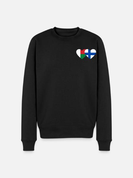 Madagascar Finland Heart Flag - Men's Premium Organic Jumper - black