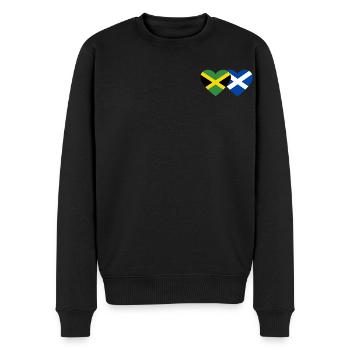Jamaika Schottland Herz Flagge - Männer Premium Bio Pullover - Schwarz - Vorne - Nico (187cm)