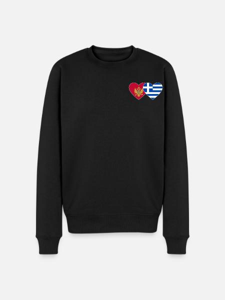 Monténégro Grèce drapeau - Pull Premium bio Homme - noir