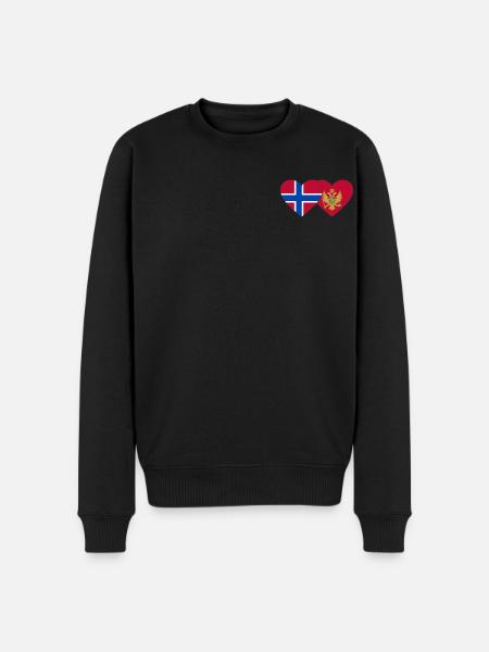 Norway Montenegro flag - Men's Premium Organic Jumper - black