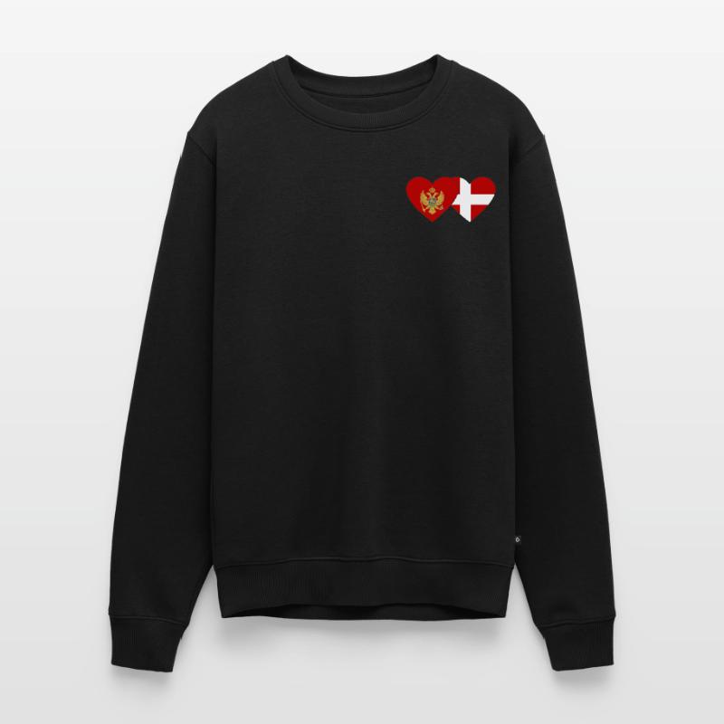Monténégro Danemark drapeau Pull Premium bio Homme