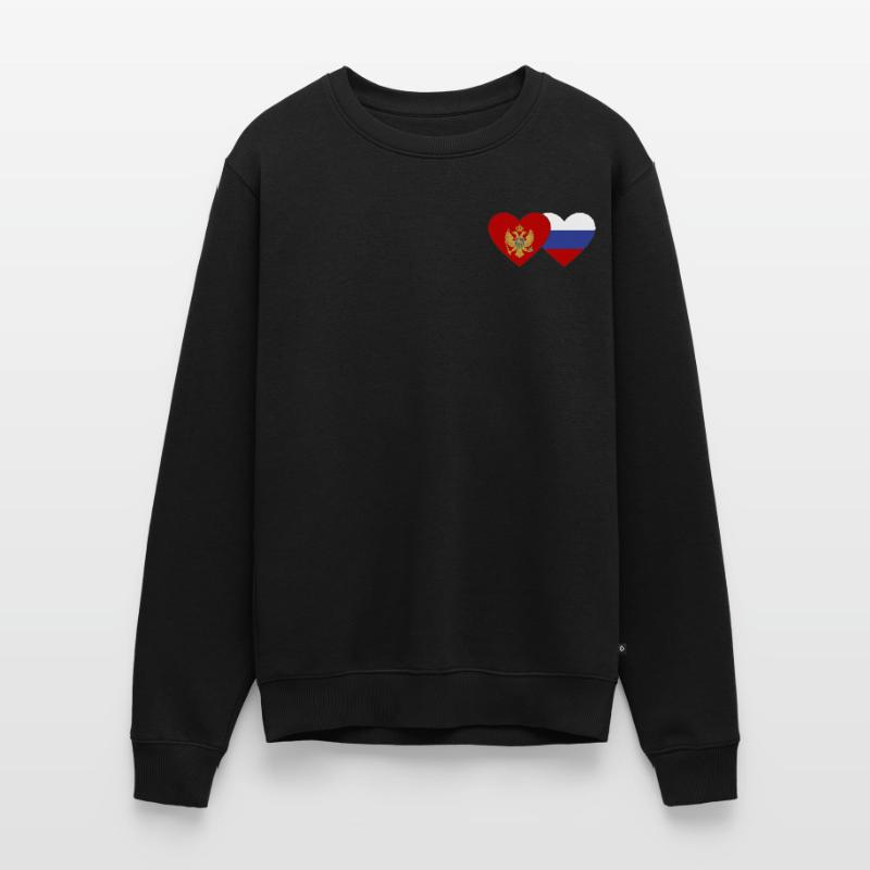 Monténégro Drapeau de la Russie Pull Premium bio Homme
