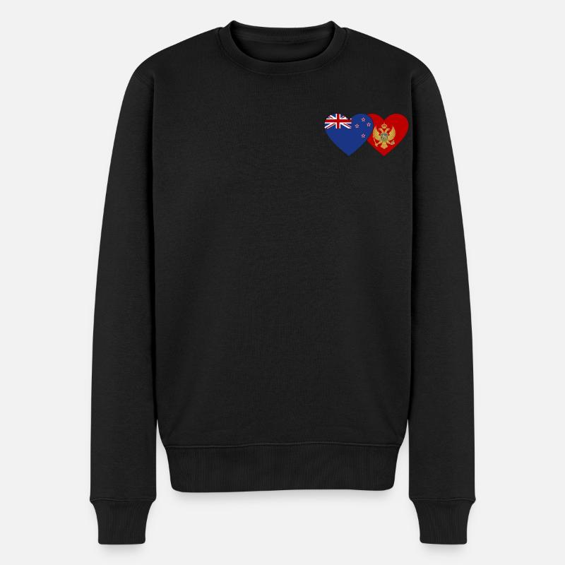 Drapeau du Monténégro néo-zélandais - Pull Premium bio Homme - noir