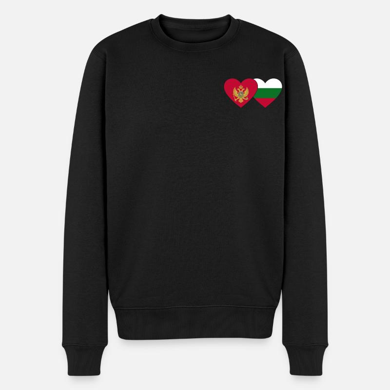 Monténégro Drapeau de la Bulgarie - Pull Premium bio Homme - noir