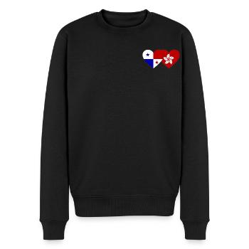 Panama Hong Kong Flagge - Männer Premium Bio Pullover - Schwarz - Vorne - Nico (187cm)