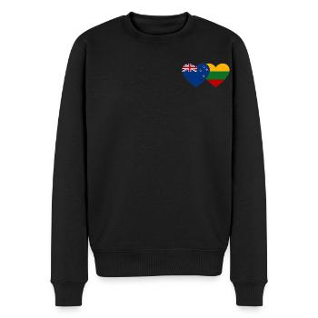 Neuseeland Litauen Flagge - Männer Premium Bio Pullover - Schwarz - Vorne - Nico (187cm)