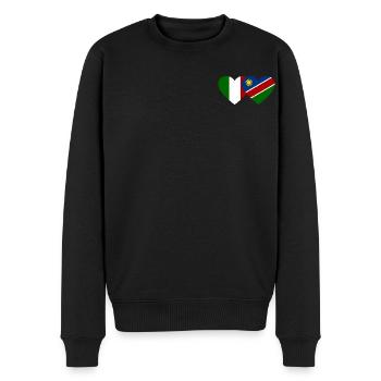 Italy Namibia Flag Heart - Men's Premium Organic Jumper - black - Front - Nico (187cm)