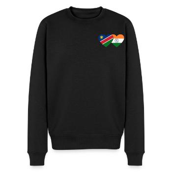 Namibia India Flag Heart - Men's Premium Organic Jumper - black - Front - Nico (187cm)