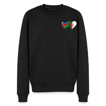 Namibia Algeria Flag Heart - Men's Premium Organic Jumper - black - Front - Nico (187cm)