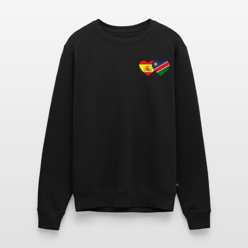 Spanien Namibia Flagge Herz Männer Premium Bio Pullover