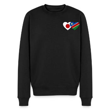 Japan Namibia Flag Heart - Men's Premium Organic Jumper - black - Front - Nico (187cm)