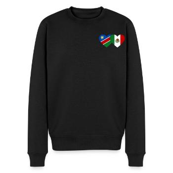 Namibia Mexico Flag Heart - Men's Premium Organic Jumper - black - Front - Nico (187cm)