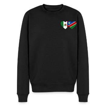 Mexico Namibia Flag Heart - Men's Premium Organic Jumper - black - Front - Nico (187cm)