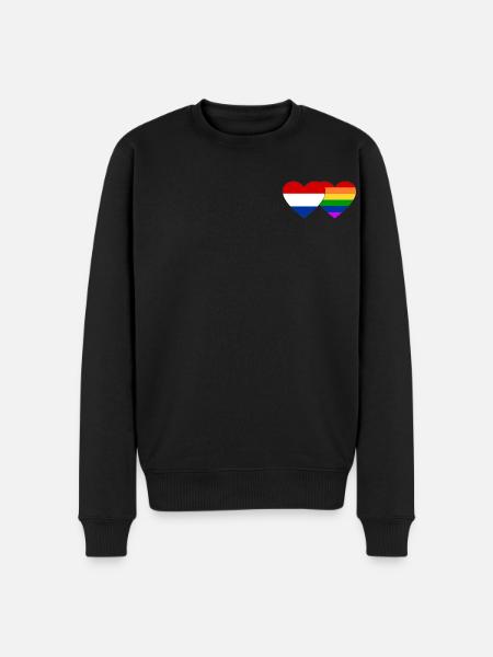 Drapeau arc-en-ciel de la Hollande - Pull Premium bio Homme - noir