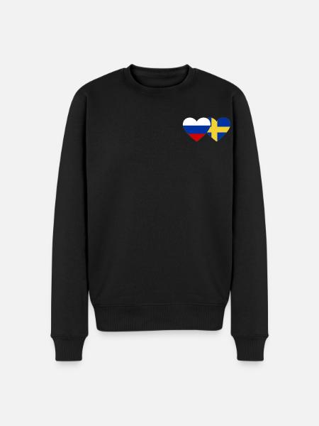 Drapeau de la Suède Russie - Pull Premium bio Homme - noir