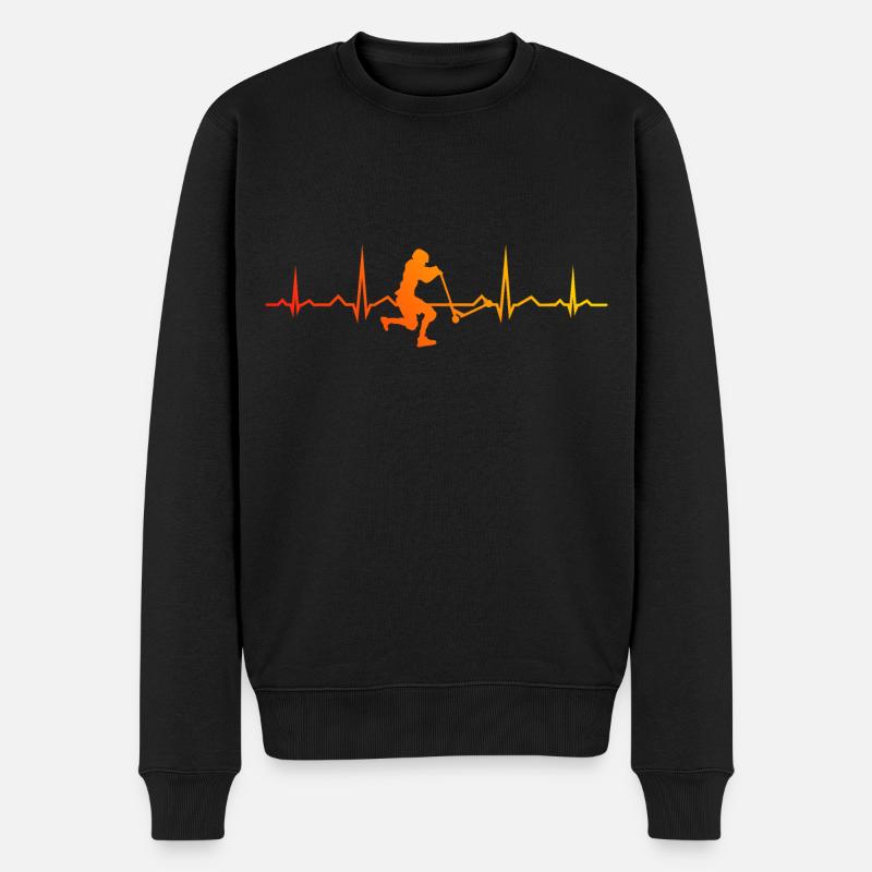 Stunt Scooter Stunt Roller Scooter Stuntscooter - Männer Premium Bio Pullover - Schwarz