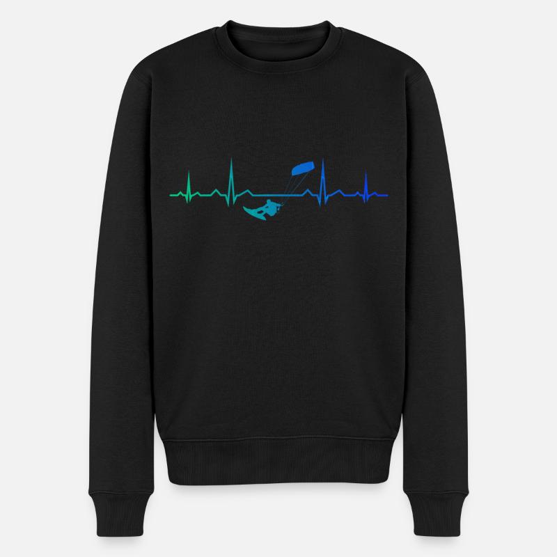 Kite Kitesurfing Kitesurfer Herren Kitesurfen - Männer Premium Bio Pullover - Schwarz