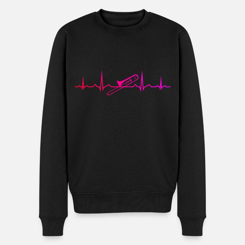 Posaune Blechblasinstrument Blaskapelle - Männer Premium Bio Pullover - Schwarz