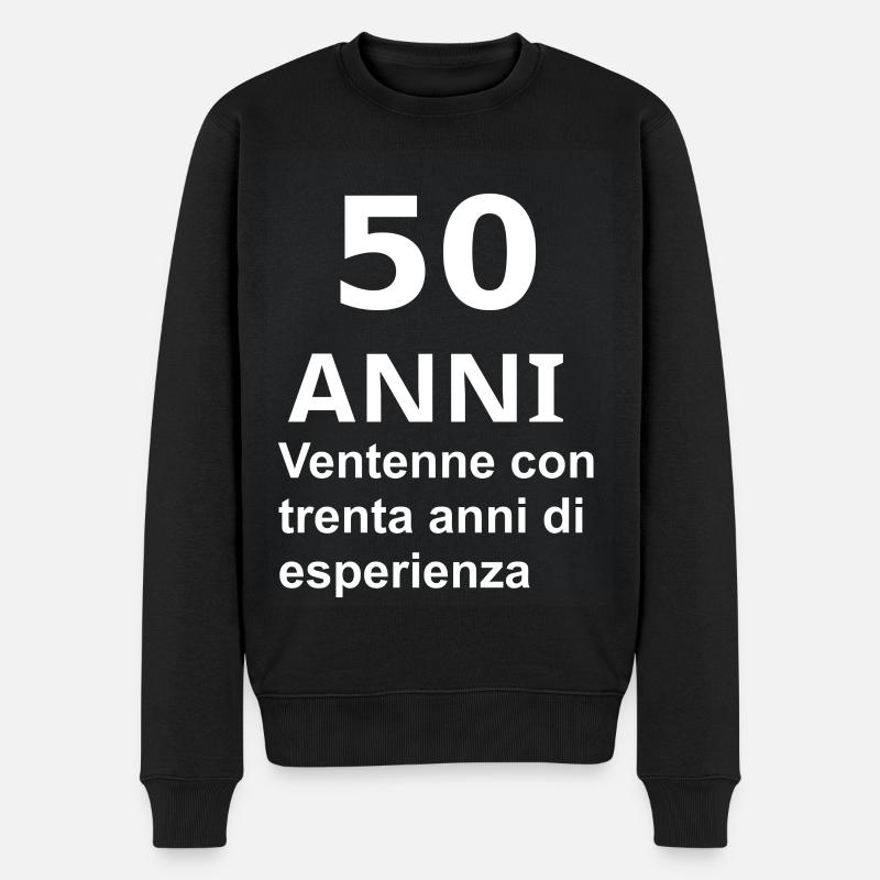 50 Jahre jung - Männer Premium Bio Pullover - Schwarz