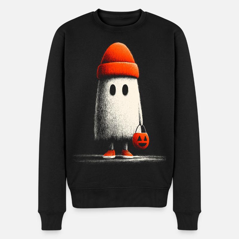 Beanie_Ghost - Pull Premium bio Homme - noir