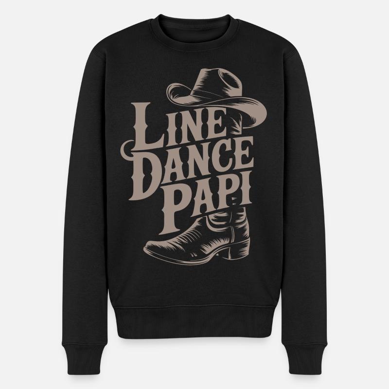 Cowboy Country Line Dance Grand-père - Pull Premium bio Homme - noir