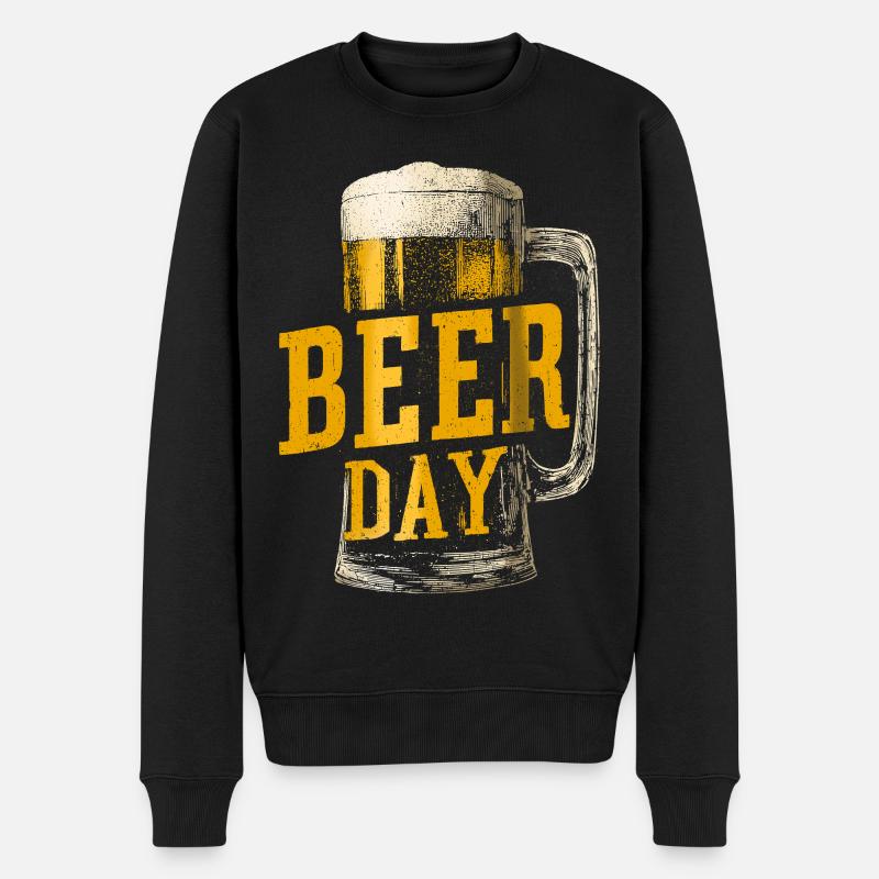Beer Day - Männer Premium Bio Pullover - Schwarz