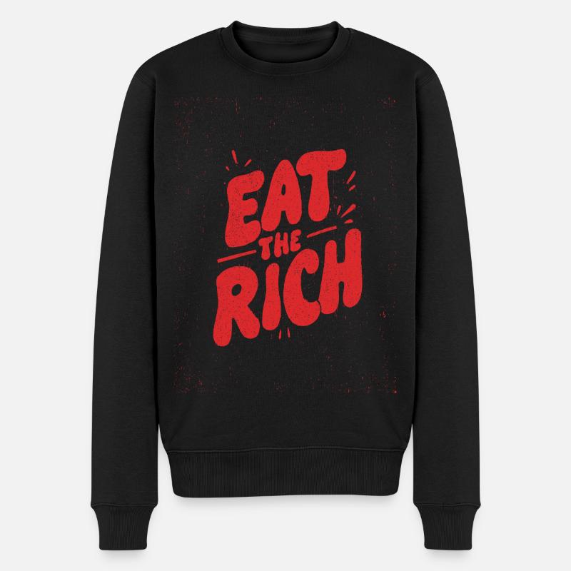 Manger les graffitis riches - Pull Premium bio Homme - noir
