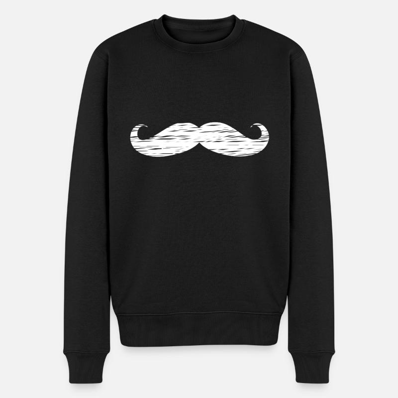 moustache - Pull Premium bio Homme - noir