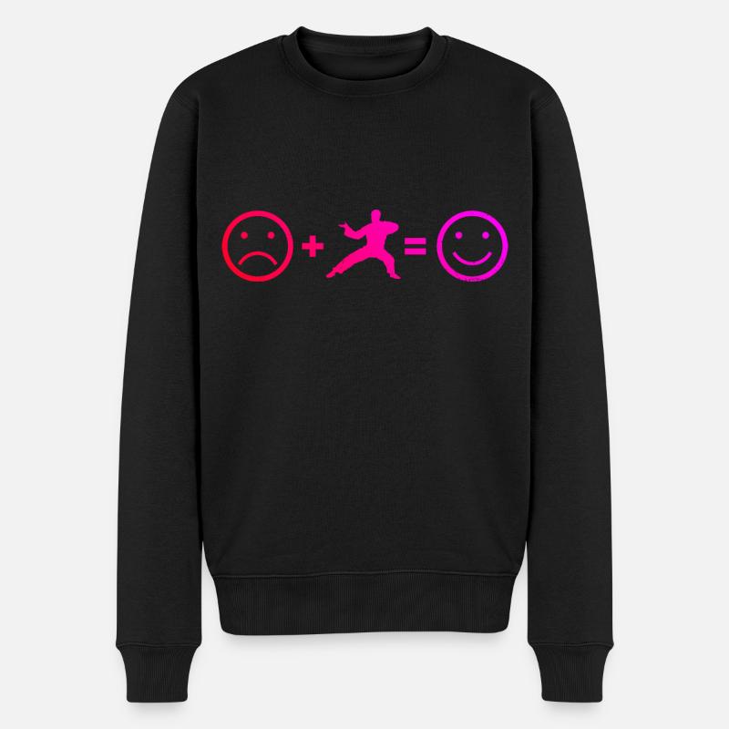 Damen Wushu Kampfsport Herren Kung Fu Kungfu - Männer Premium Bio Pullover - Schwarz