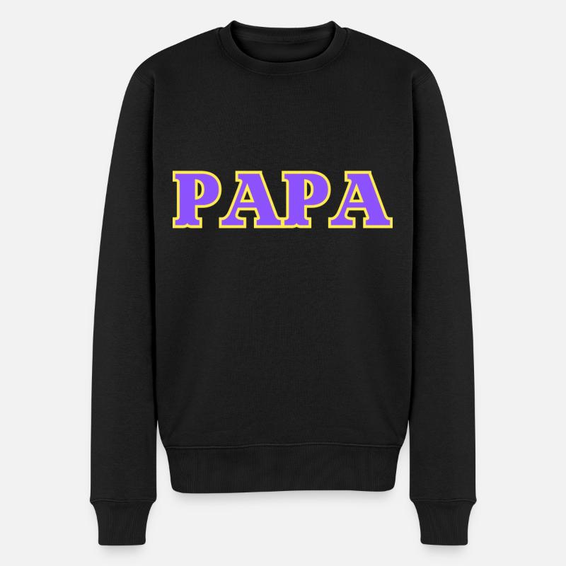 papa - Pull Premium bio Homme - noir