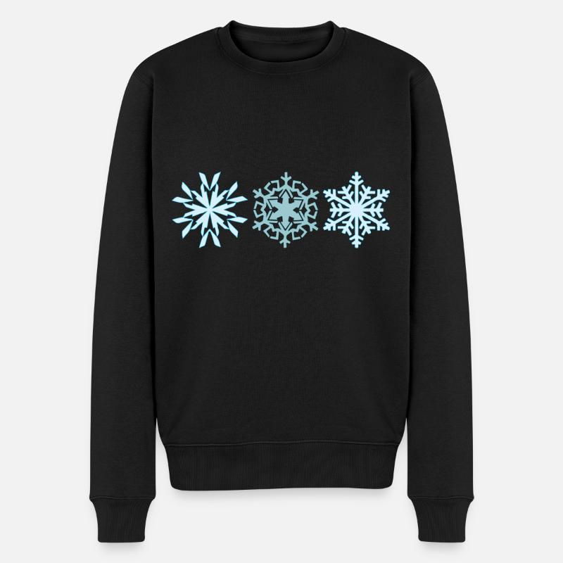 Flocons - Pull Premium bio Homme - noir