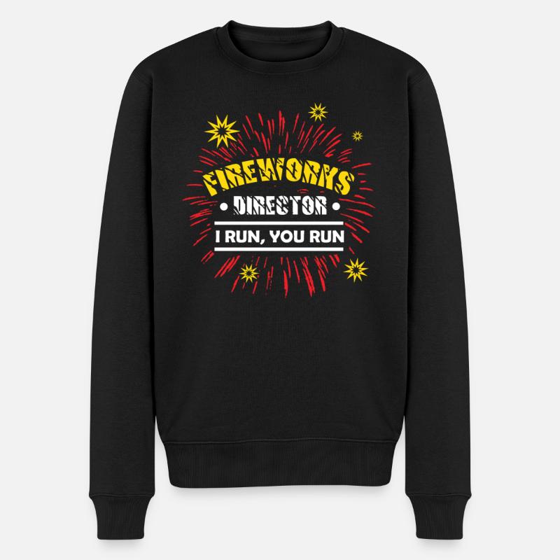 Feuerwerk Feuerwerker Pyrotechnik Girandole Knall - Männer Premium Bio Pullover - Schwarz