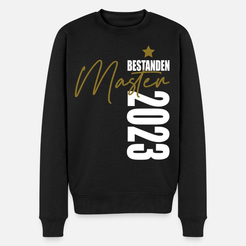 Master bestanden 2023 - Männer Premium Bio Pullover - Schwarz
