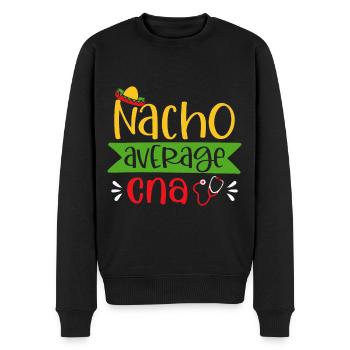 Maison de retraite infirmière motif vintage - Pull Premium bio Homme - noir - Devant - Nico (187cm)