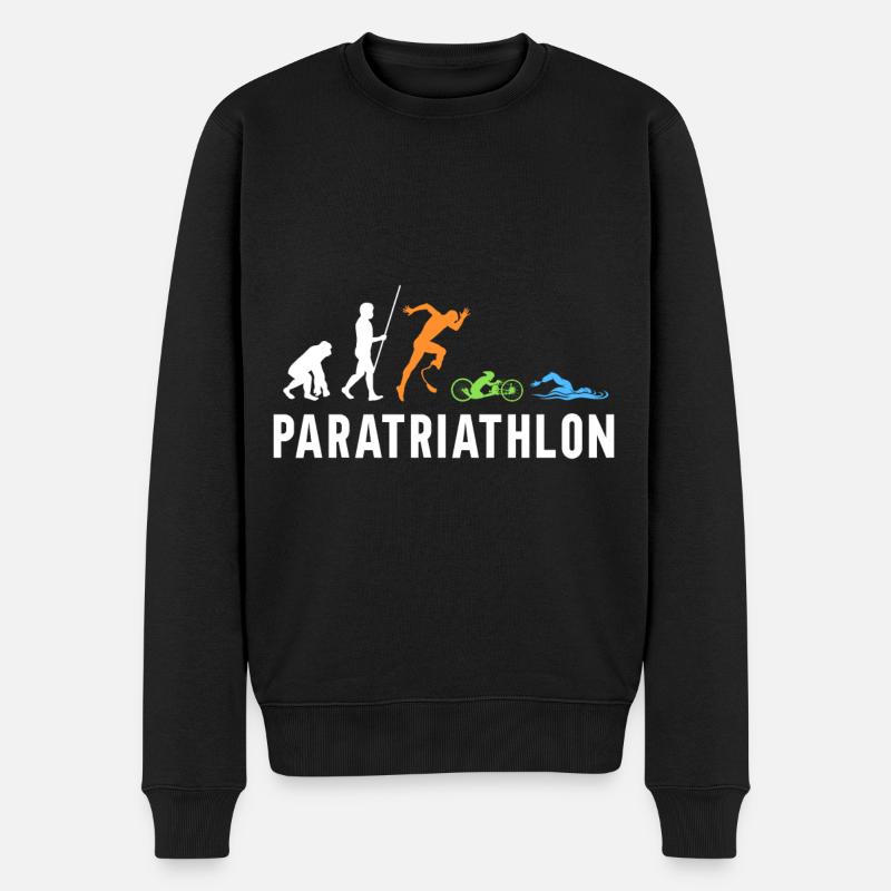 Evolution Paratriathlon Für Triathleten - Männer Premium Bio Pullover - Schwarz