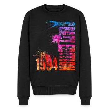 Crazy Edition - Männer Premium Bio Pullover - Schwarz - Vorne - Nico (187cm)
