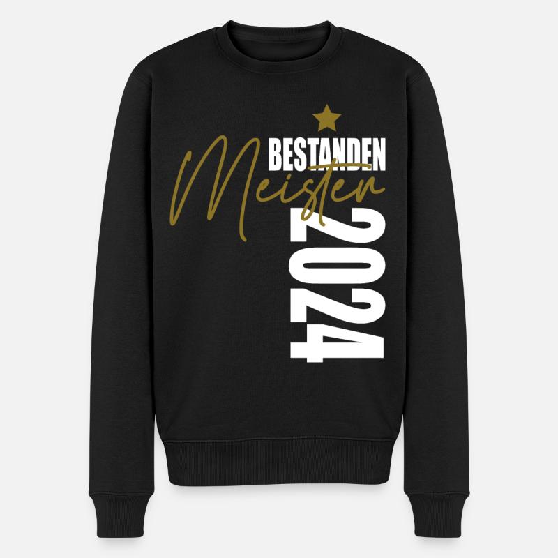 Meister 2024 bestanden - Männer Premium Bio Pullover - Schwarz