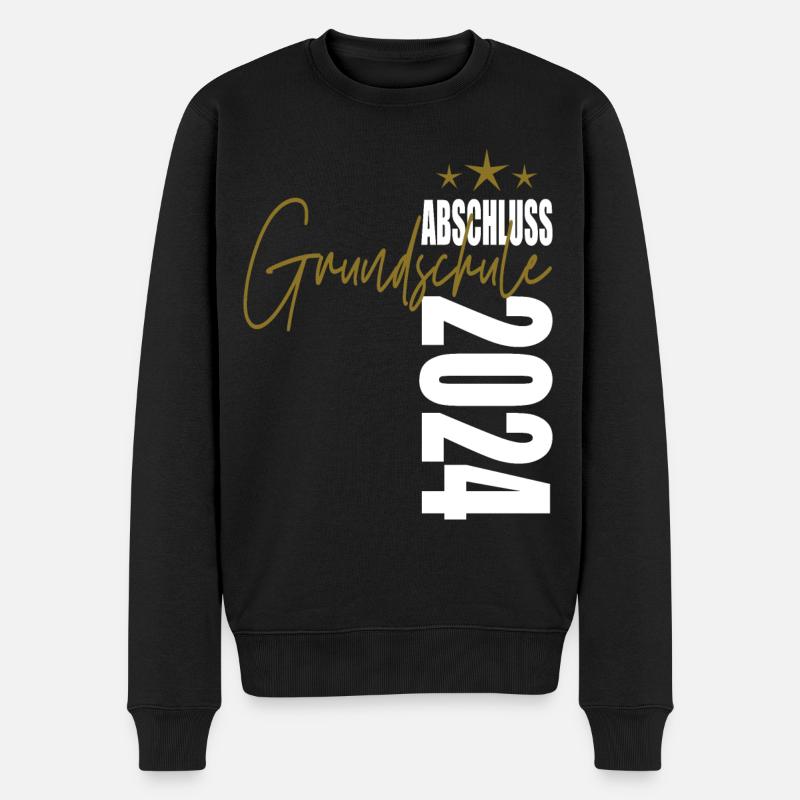 Abschluss 2024 Grundschule - Männer Premium Bio Pullover - Schwarz