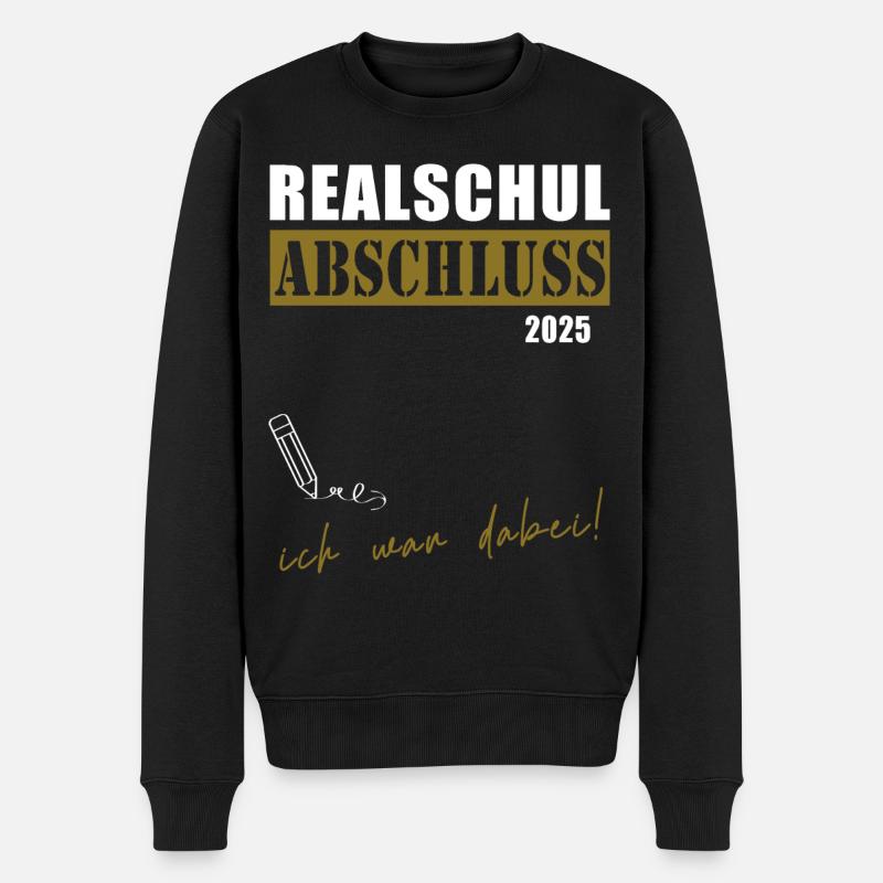 Abschluss 2025 Realschule - Männer Premium Bio Pullover - Schwarz