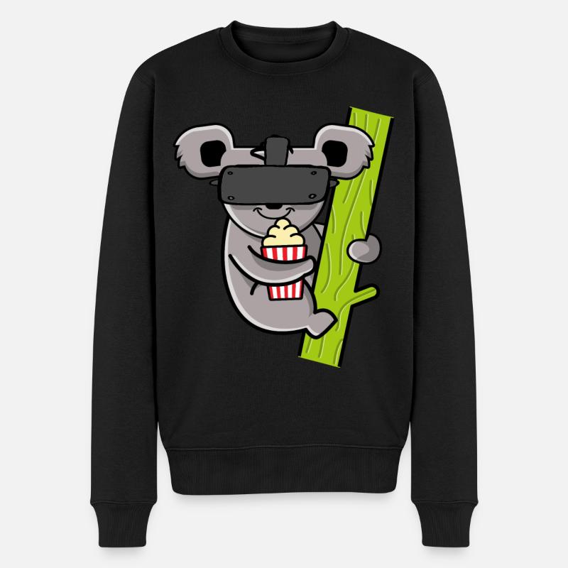 KOALA VR - Pull Premium bio Homme - noir