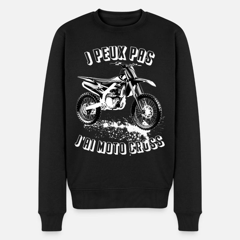 J'Peux Pas J'Ai MotoCross - Pull Premium bio Homme - noir