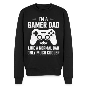 Gamer Dad T-Shirt – Funny Father's Day Gift - Pull Premium bio Homme - noir - Devant - Nico (187cm)