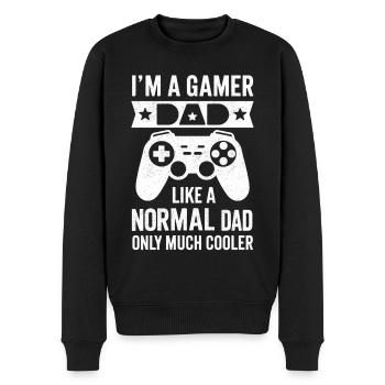 Gamer Dad T-Shirt – Funny Father's Day Gift - Pull Premium bio Homme - noir - Devant - Nico (187cm)