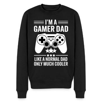 Gamer Papa T-Shirt – Lustiges Vatertagsgeschenk - Männer Premium Bio Pullover - Schwarz - Vorne - Nico (187cm)
