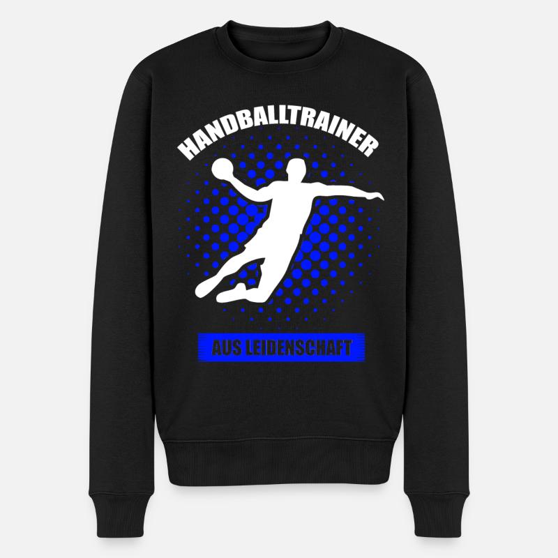 Handballtrainer aus Leidenschaft - Männer Premium Bio Pullover - Schwarz
