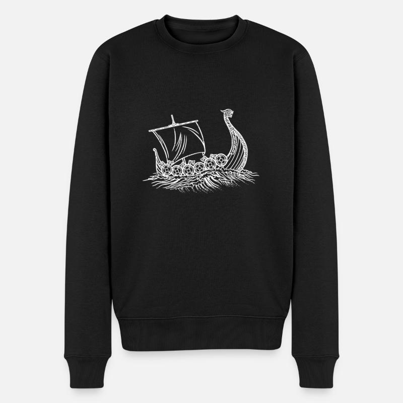Wikinger Mythologie Vikinger Schildmaid Odins - Männer Premium Bio Pullover - Schwarz