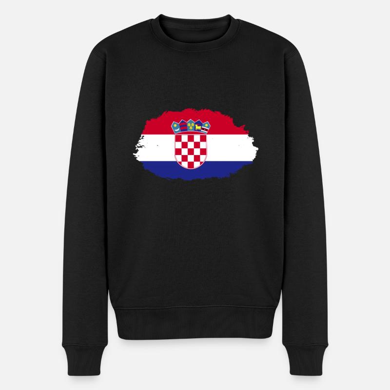 Croatie Drapeau croate Croate - Pull Premium bio Homme - noir