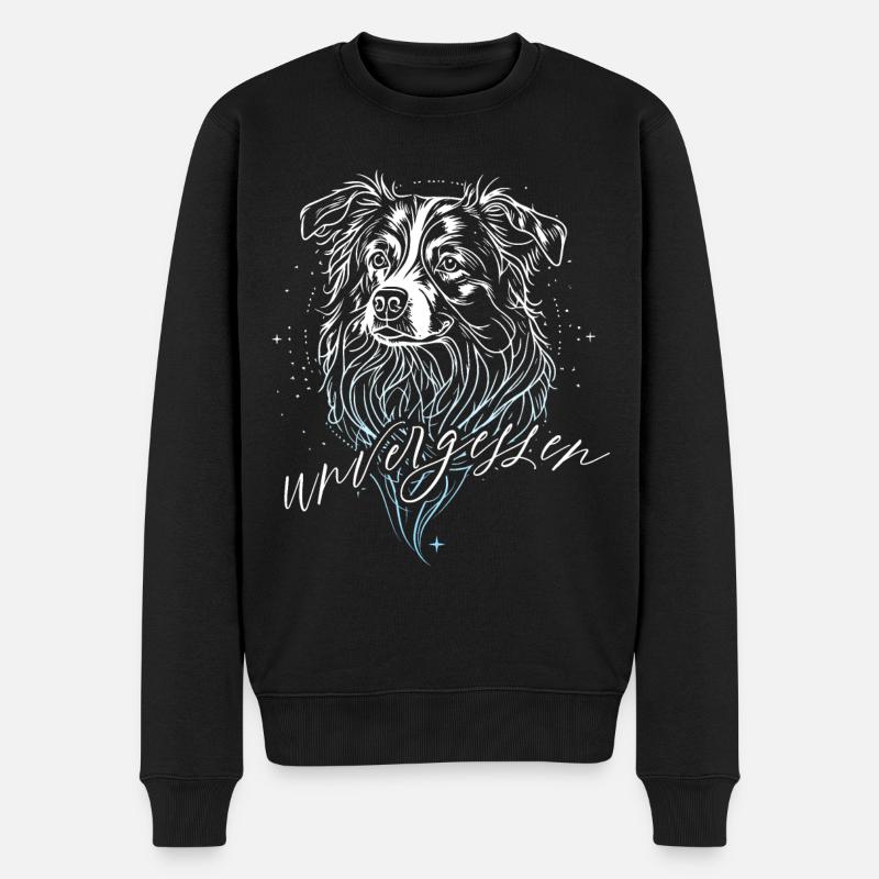 unvergessen - Männer Premium Bio Pullover - Schwarz