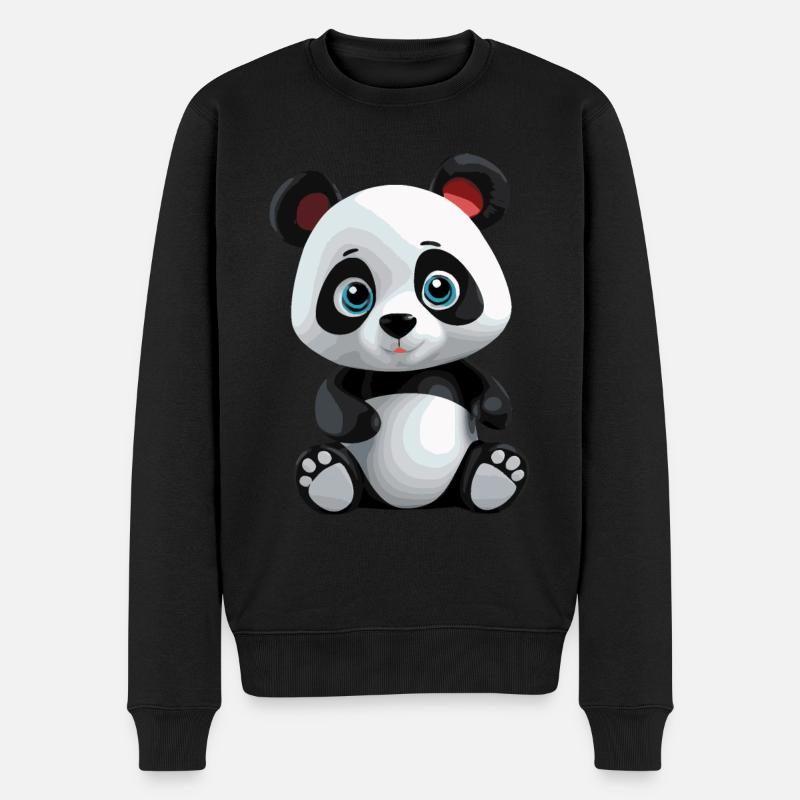 Panda - Pull Premium bio Homme - noir